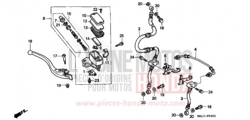 MAITRE-CYLINDRE FREIN AV. CBR600FW de 1998